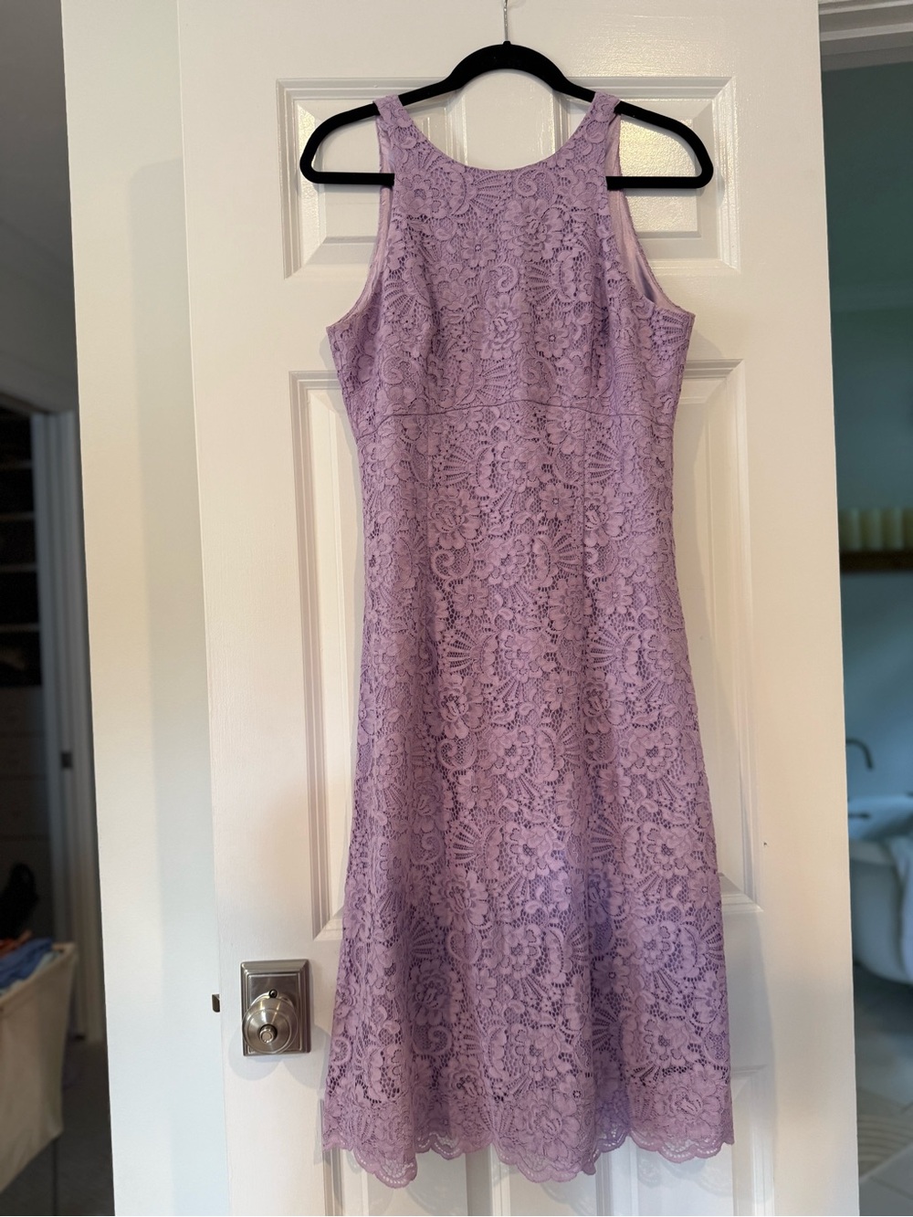 White House Black Market sleeveless floral lace cocktail dress